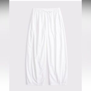 Poplin Barrel Leg Pant